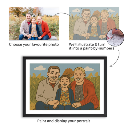 Custom Illustrated Paint-By-Numbers